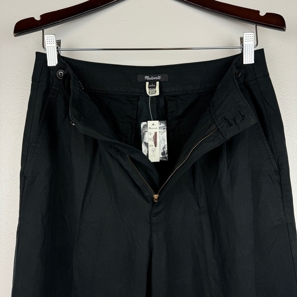 Madewell The Harlow Wide Leg Lightweight Lyocell Blend Pants Black Size 4/S NWT - Picture 8 of 10